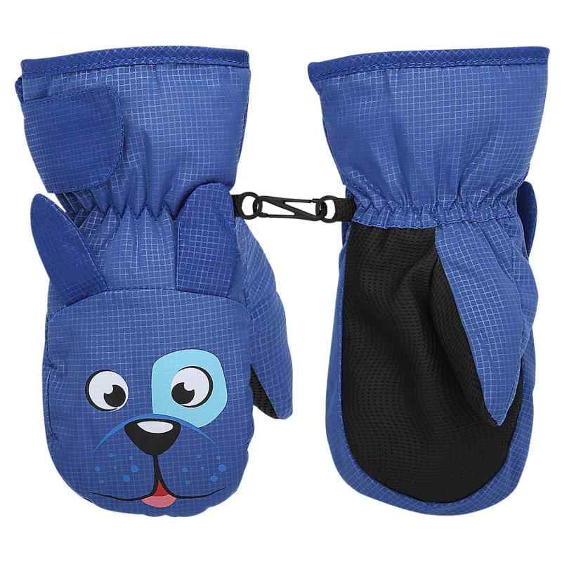 ATiC スキーグローブ 子供用 キッズミトンタイプ スノー手袋 保温 防寒手袋 雪かき防止 防風 防水 通気 冬用 一体式 ロンググローブ フィット 雪遊び スキーバイク アウトドア 登山 スノーボ