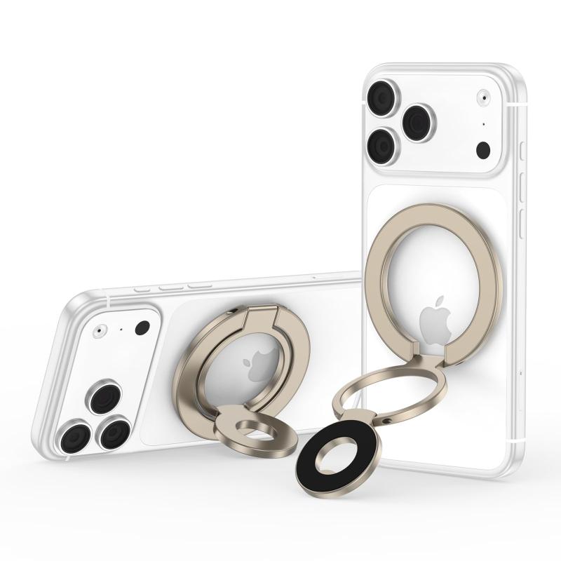 スマホリング マグネット リング バンカーリング180度角度調整可能, MagSafe対応, マグネット, 360°回転可能, 縦横置き兼用