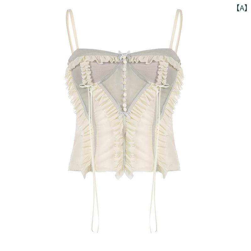 恋 布 忘れ ファッション バレエ 風 網 糸 分割 立体 グラデーションレースベストスカート 2 点 セット ギャル セット