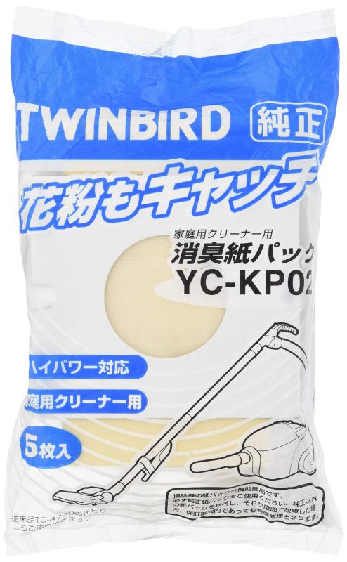 ツインバード工業(TWINBIRD) 掃除機用 消臭紙パック(5枚入) YC-KP02
