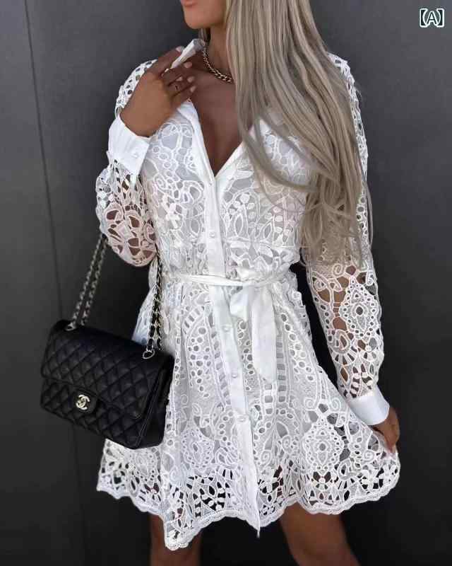 2023 欧米の クロス ボーダー新 商品 アマゾン 速 売 通 ファッション 気質 レースミニストラップワンピース