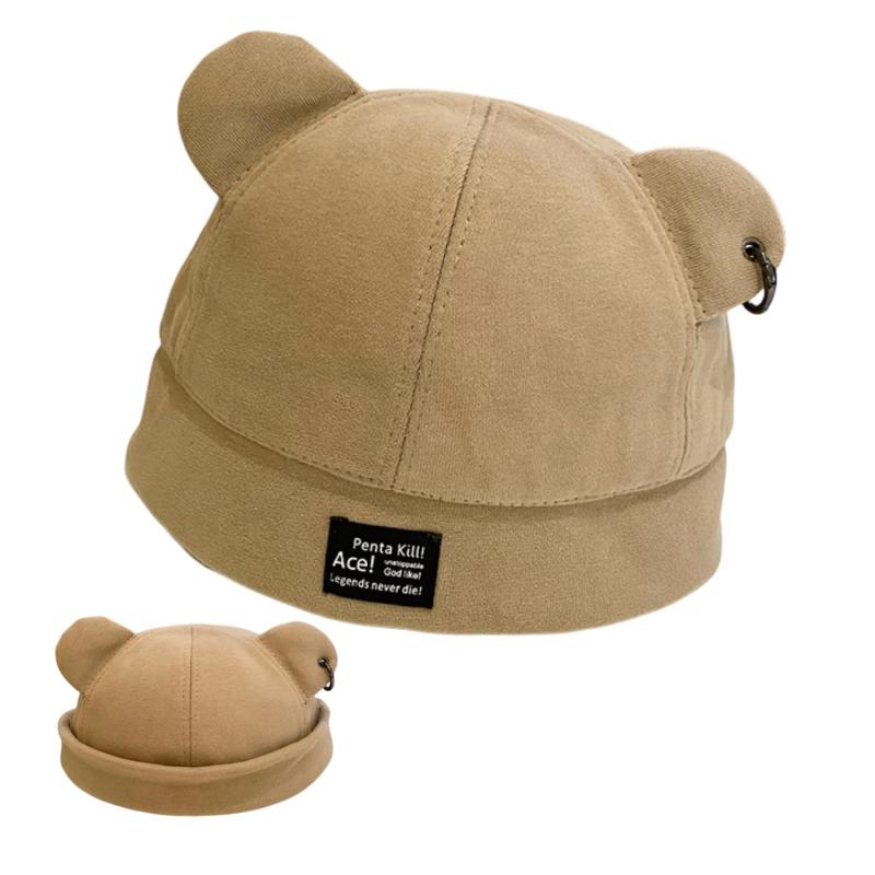 Rakuten - [Qzkouma] クマの耳 ロールキャップ 帽子 メンズ レディース つば無し キャップ レトロキャップ ワッチキャップ 可愛い 秋冬 XEFB-24