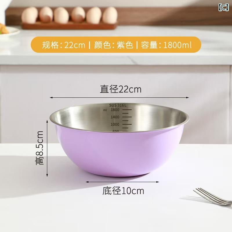 韓国 式 厚 さ 304 ステンレス 鉢 サラダ 碗 厨房 焙 煎 卵 料理 鉢 攪拌と 洗面 ...