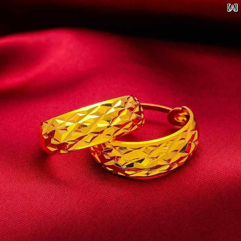 卸売りの 中高年の 満天星は 黄金の 丸い 耳の イヤリングの 金メッキの 女性の パイナップルの 花の 満天星の イヤリングの 女性を まねます。