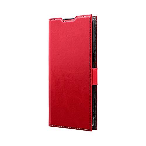 LP-20SQ2PRIRD(レッド) AQUOS zero5G basic用 薄型PUレザーフラップ