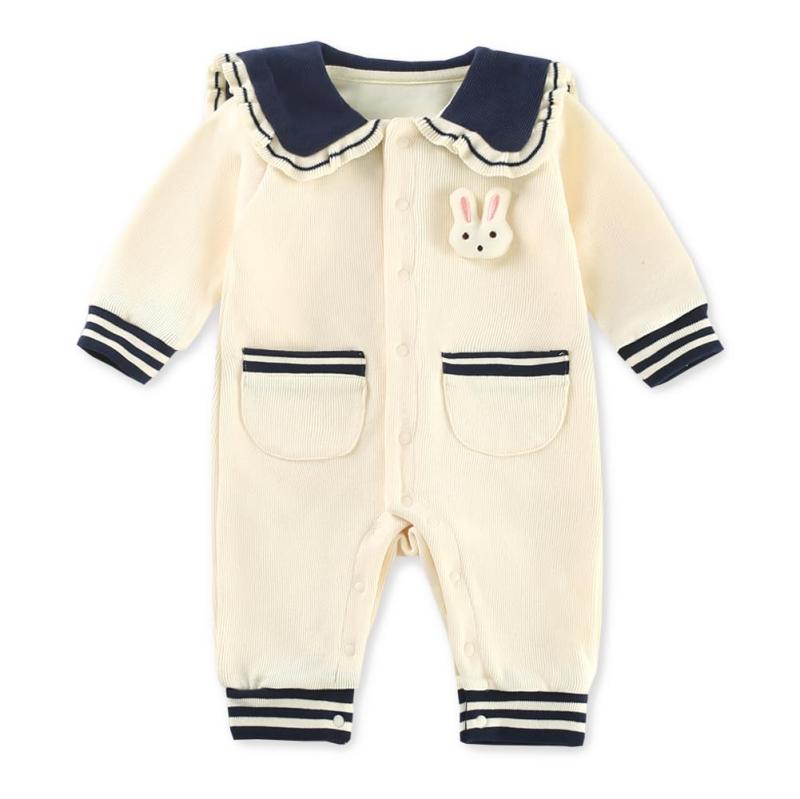 Rakuten - Baby nest ベビー服 前開き 長袖 カバーオール ロンパース 女の子 コットン 59 66 73 80 90