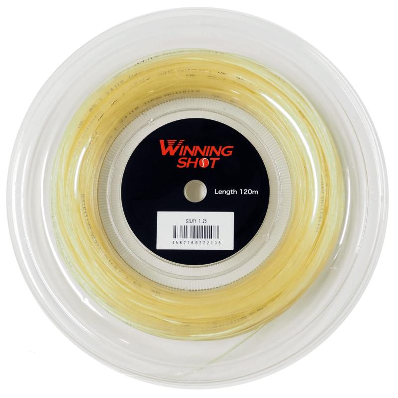 WINNING SHOT (ウィニングショット) シルキー 125 (SILKY) (ゲージ：1.25mm) 120mロール 硬式テニス ス..