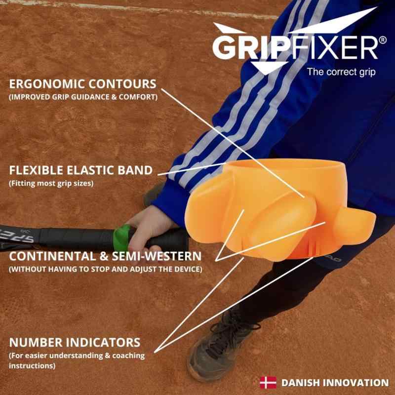 スカイライトのGRIPFIXER Tennis Grip Trainer (Small Size, Right Hand) - Tennis Training Equipment - Grip Aid｜アングル3