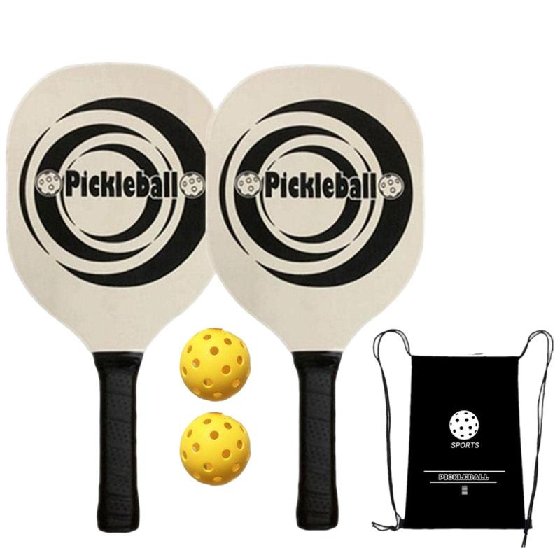 Dickly プロフェッショナル ピックルボール パドル セット 軽量 木製 ピックルボール パドル トレーニング スポーツ アクセサリー ギフト