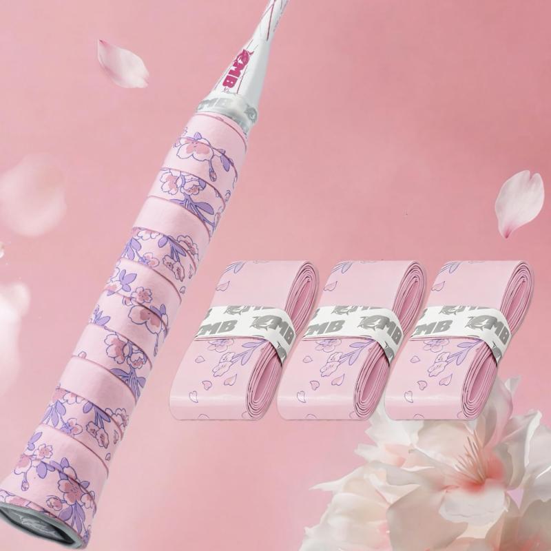 グリップテープ「桜デザイン」（3本入り/6本入り）テニスラケット ゴルフバー用グリップテープ プロの滑り止め | 吸汗 衝撃吸収 通気性