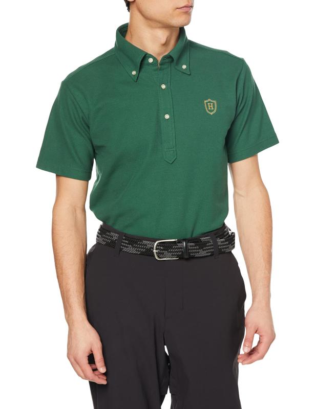 [アンジェニュ] ゴルフシャツ ポリエステル配合刺繍ポロシャツ