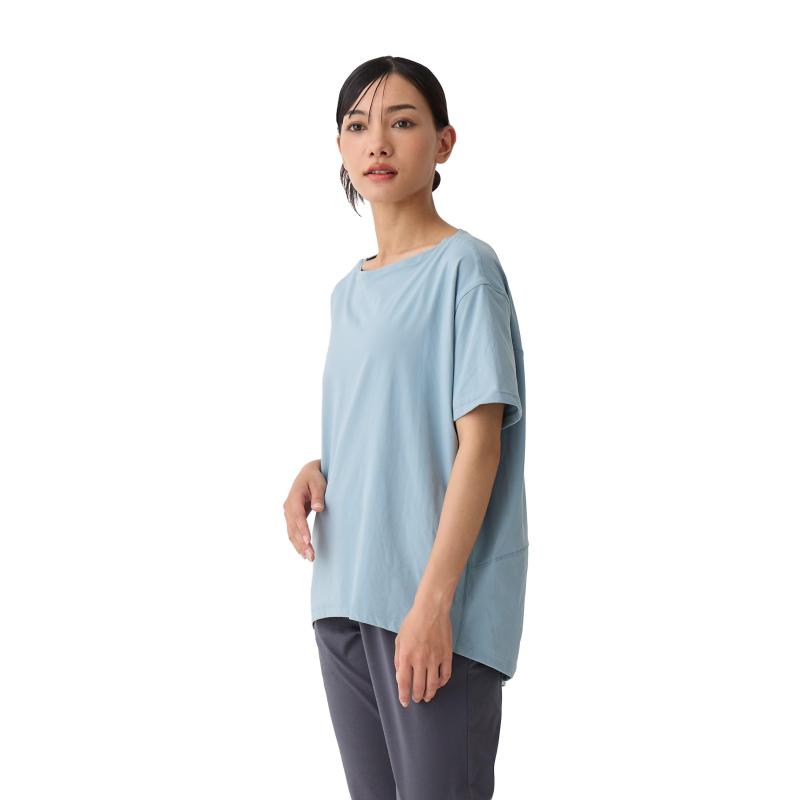 [Zen Wear] インストラクター監修 究極の着心地と動きやすさを実現したヨガウェア トップス tシャツ レディース スポーツ 体形カバー ジムウェア トレーニングウェア ロング丈 吸汗速乾