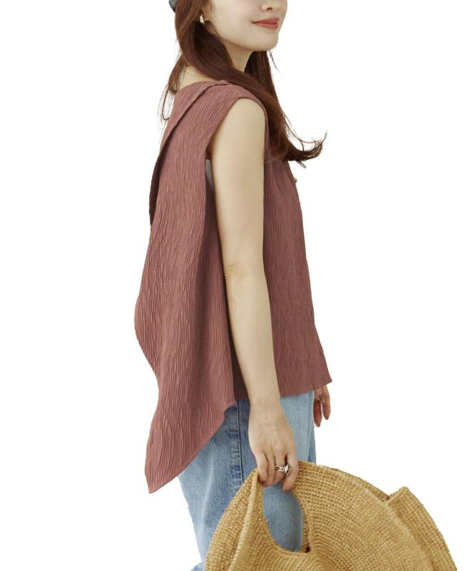 [神戸レタス] [ 田中亜希子さんコラボ ] ノースリーブ トップス レディース ワッシ...