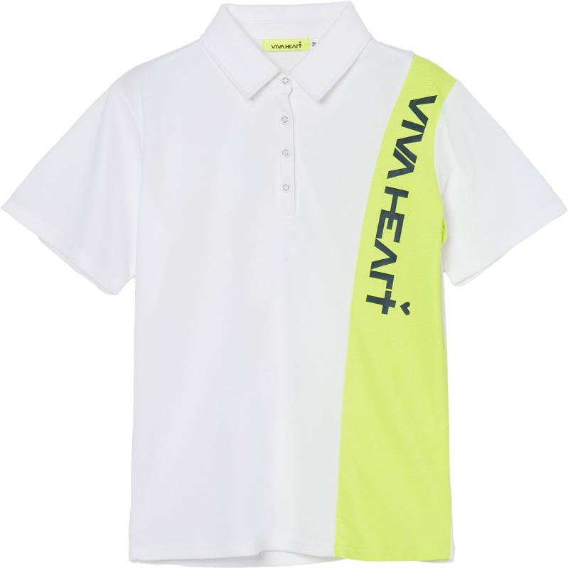 [VIVA HEART] [ビバハート] サイドラインカノコ半袖ポロ 吸水速乾 レディース