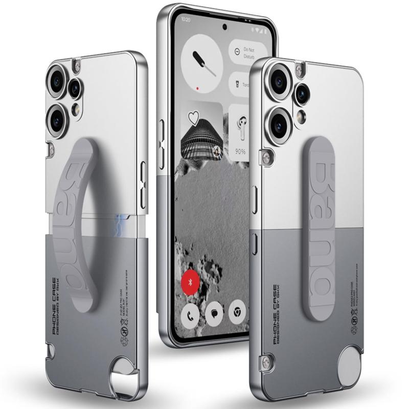 GYOKUYU ケースFor Nothing Phone 2 pro 携帯カバー おしゃれ 耐衝撃 スマホケース スクラブ 操作便利 Nothing Phone 2 pro 用 保護カバー 背面保護バンパー（グレー)