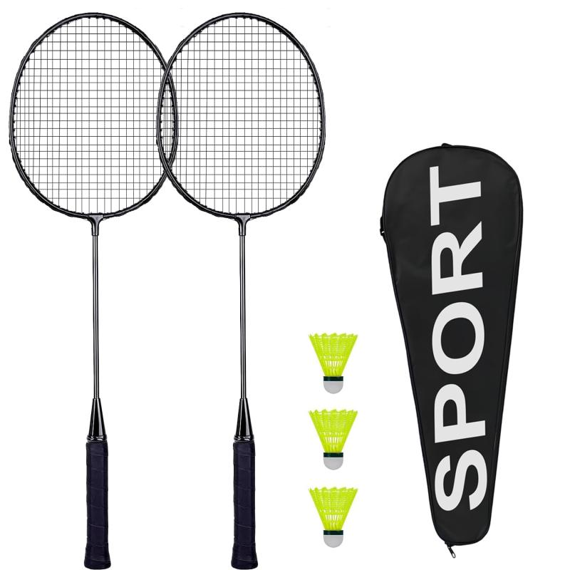 BKJANYO バドミントン ラケット バトミントンセット 初心者 大人用 アウトドアバドミントン ラケット2..