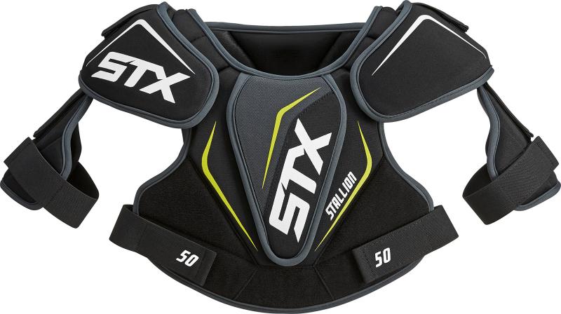 STX Lacrosse Stallion 50 Shoulder Pad, Black, 2X-Small