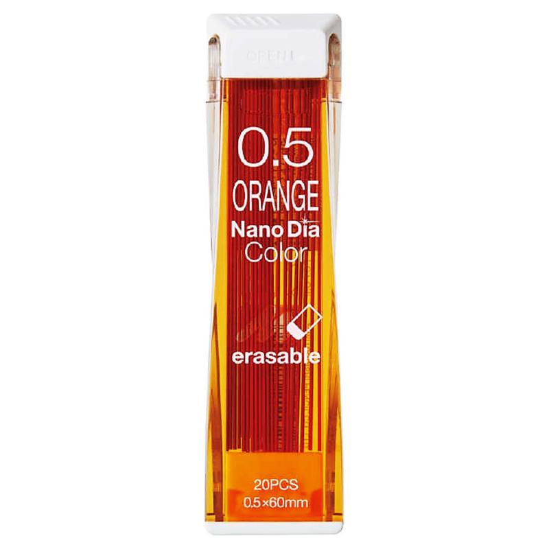 【単品販売】 ナノダイヤカラー カラーシャープ替芯 0.5mm 20本入り オレンジ シャー芯 0.5 芯 シャーペン 芯 カラーシャー芯