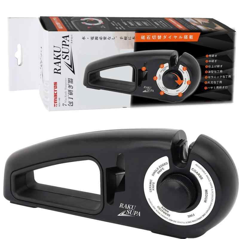 エステエール 包丁研ぎ器 シャープナー 7Way 砥石切替ダイヤル搭載 ステンレス/セラミック/炭素鋼/ダマ..