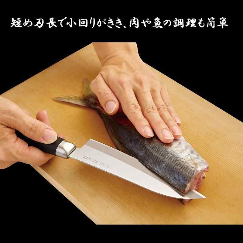 スカイライトの貝印(Kai Corporation) 関孫六 三徳包丁 わかば 150mm 日本製 極薄刃 ステンレス鋼 ショットブラスト加工 軽量 食洗機対応 調理器具 173932｜アングル3