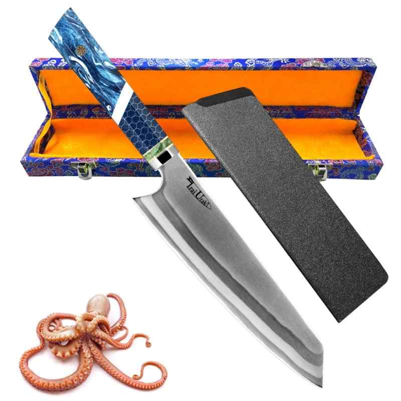 Irai Utaki 包丁 牛刀 剣型牛刀 よく切れる包丁 家庭で使いやすいサイズ お洒落な持ち手 肉、魚、野菜などの調理に プレゼント...