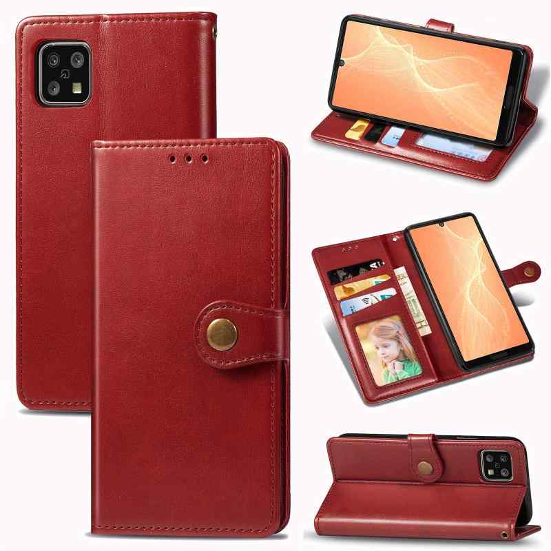 for AQUOS sense5G sense4 sense4 lite sense4 basic AQUOS sense4     ケース 手帳型 ビジネスフリップノートレザーケースシンプル