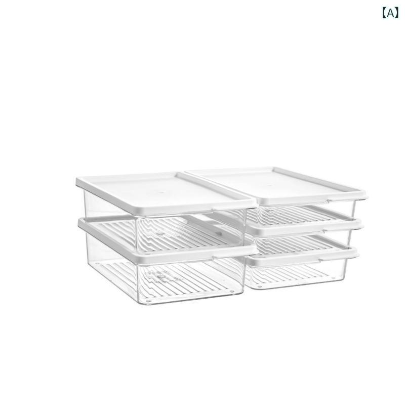 Sink Side Racks - 透明 シールを 重ねる ことが できる 冷蔵庫 冷凍 収納 冷凍 肉 分注 pet 保冷 箱 透明 プラスチック ケース 冷蔵庫