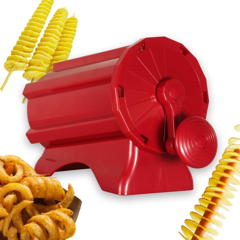 Savorix トルネードポテトカッター 1台3役 ハリケーンポテトカッター 省力化 コンパクト お手入れ簡単 業務用 家庭用 清掃ブラシ付き 日本語取り扱い説明書