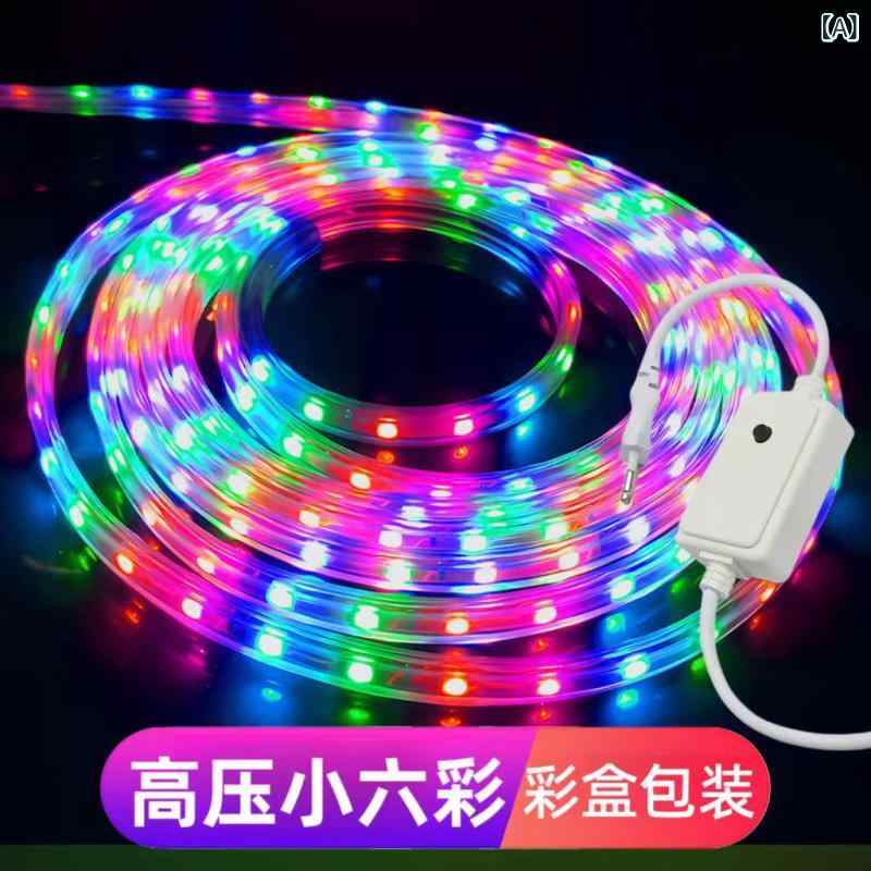 LED 高 電圧 6 色 ライト テープ セット 220 v 2835 屋外 防水 流水 ライト 装飾 雰囲気 照明