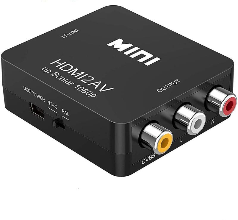 HDMI to AV コンバーター RCA変換アダプタ 1080P対応 PAL/NTSC切り替え HDMI入力を...
