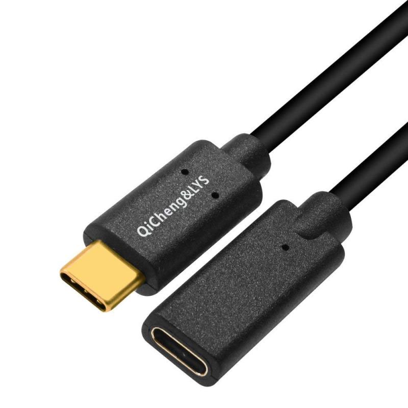 QiCheng&LYS USB TYPE C ケーブル、急速充電とデータ伝送用 延長コード、Gen2（10Gbps）USB3.1/USB3.0/USB2.0に適用可能（スマートフォン、タブレット、コンピューター、USB充電器、USB HUB）、金