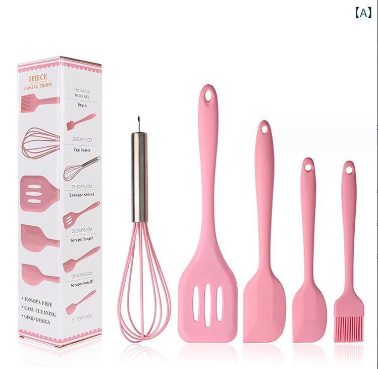 Bread Making Sets - シリコン 製 ベーキング 5 点 セット スパチュラ、 オイル ブラシ、 スパチュラ、 泡立て 器、 耐熱 ツール セット ベーキングツール