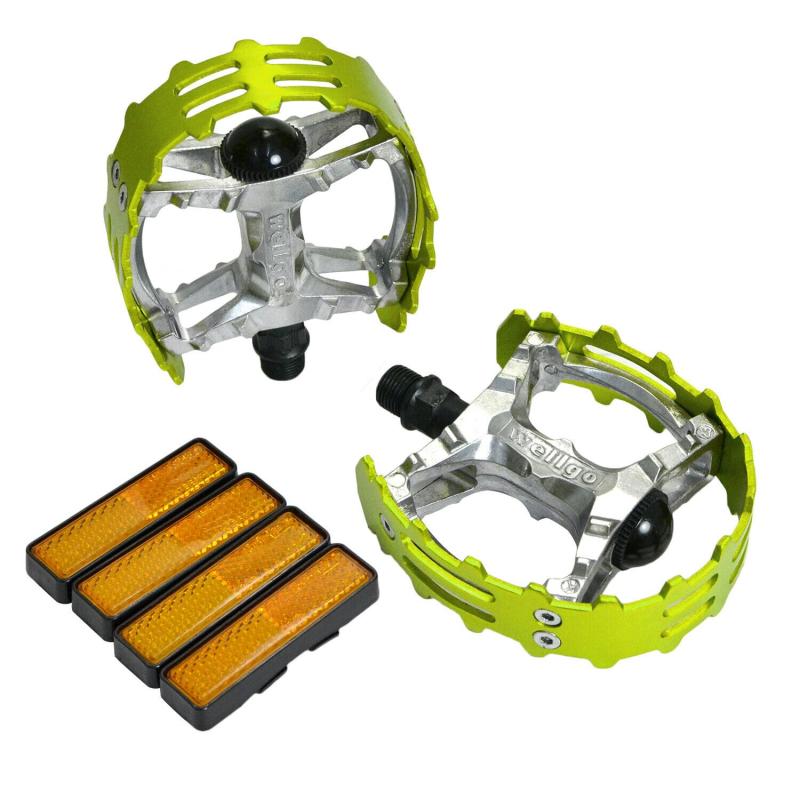 Rakuten - Wellgo Old school BMX MTB XC-II Bear Trap 9/16" Bicycle Pedals, Green, WE2969