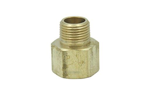 LTWFITTING 六角ブッシング アダプター 異径 オネジ R(PT)1/2内 x 3/8外 浴槽スパウトシャワー用 5個入