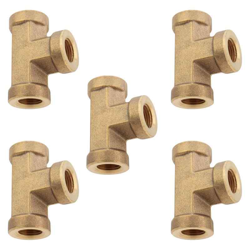 乐天商城 - LTWFITTING T型 パイプ 1/8 メス G(PF) スレッド (5個入）