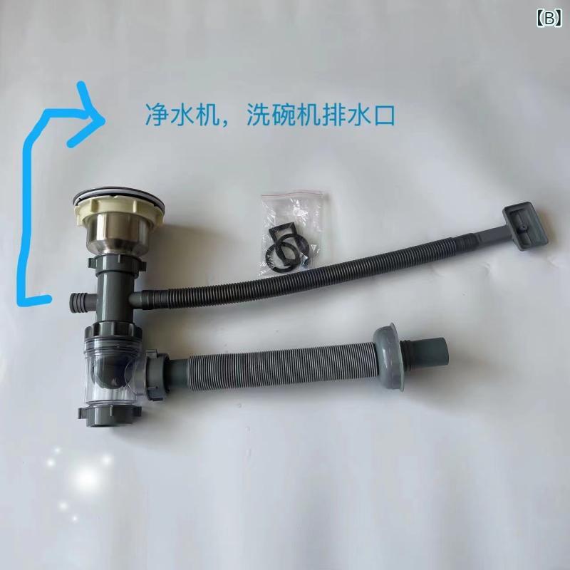 スカイライトの台所 ステンレス 洗面 器 下水 器 セット単 盆双 盆 洗面 器 洗面 器は 太くて 丈夫な 下水 管を 厚く する｜アングル2