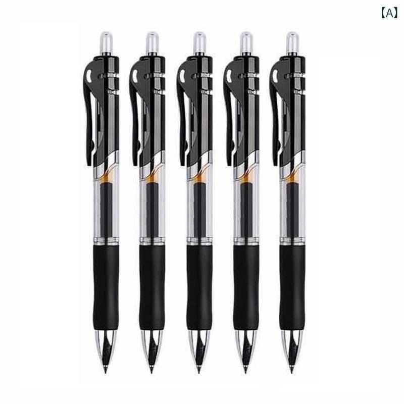 押して 中性の 筆の 事務の 水筆の k 35の 黒色の サインペンの 学生の 0 . 5 mmの 弾丸の 頭の 赤い ..