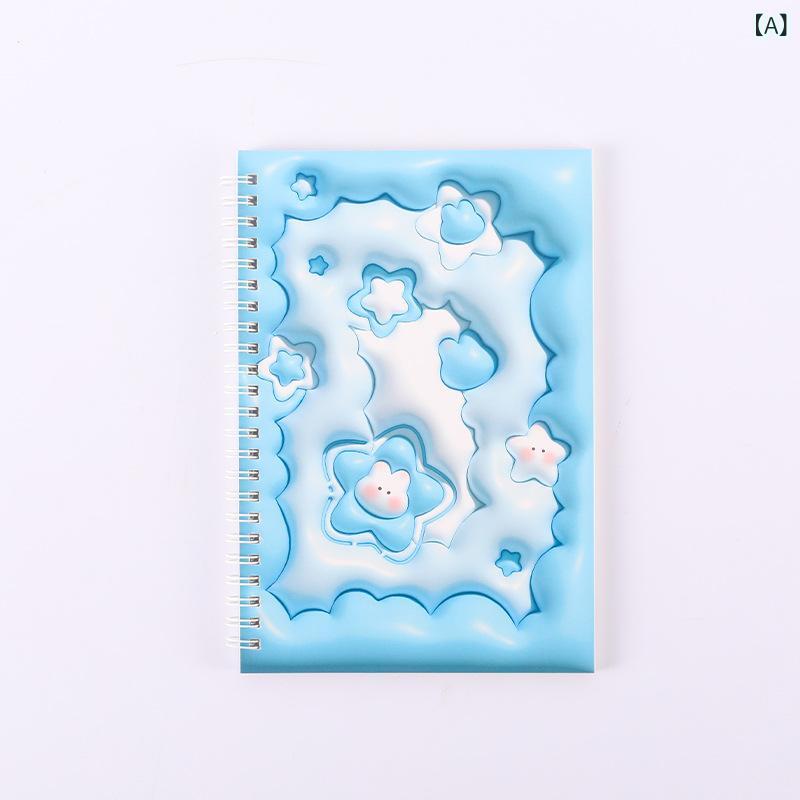 クリーム ウサギ a 4 離 型 ノート 3 d 膨張 立体 視覚 a 5 コイル 手帳 ins 風 精 装 手帳