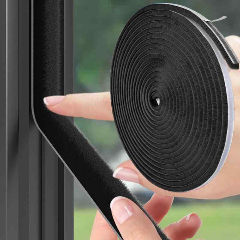 BaraRose すきま風防止テープ モヘアテープ 隙間テープ 隙間対策 防音テープ 寒さ対策 騒音軽減 虫よけ 気密性UP 虫塵 花粉防止エアコン効率アップ すきまモヘア型 すきま風防止 隙間風防止テ