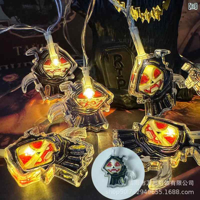 クロス ボーダー 新しい LED クモ 魔女 ハロウィン 装飾 ライトパーティーバー お...