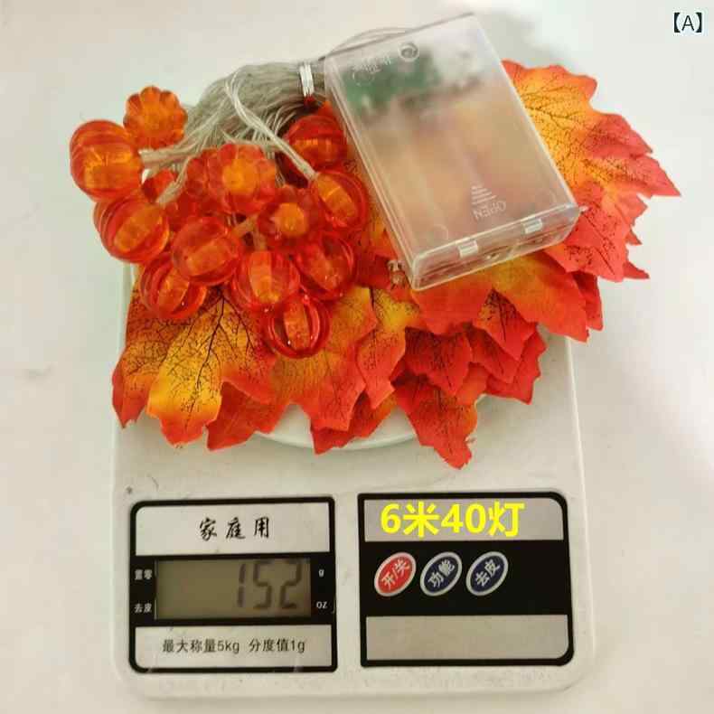 新品 led シミュレーション メー プル カボチャ ライト ストリングバッテリーボックスリモコンハロウィーン 感謝 祭 庭 パーティー 装飾 ライト