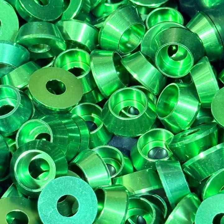 10個入り カラーアルミワッシャー M5 コーンカップ アルマイト処理 座金(3.0)