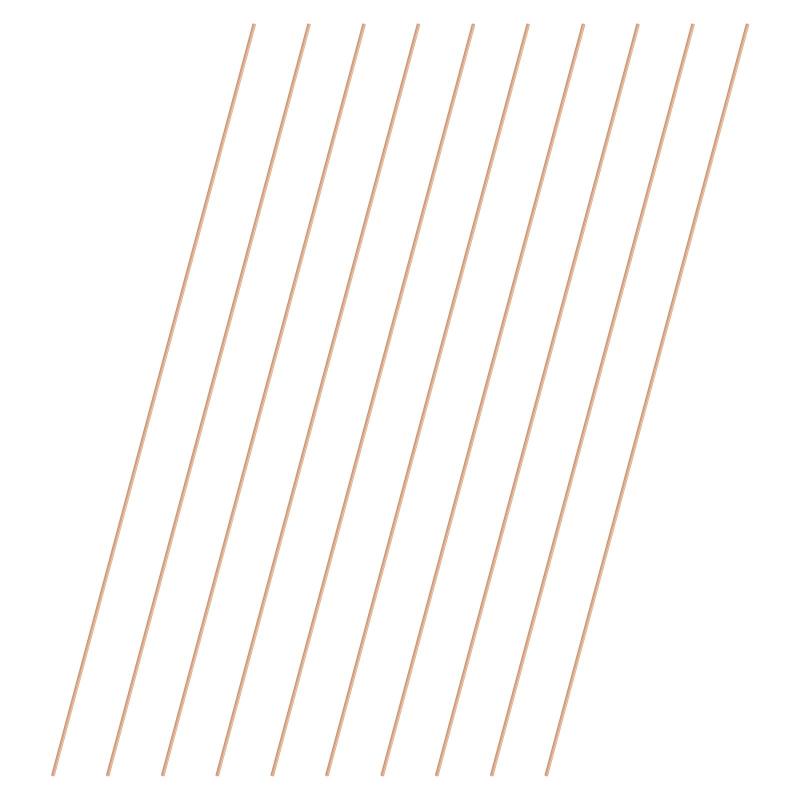 M METERXITY 10個入り 銅製ラウンドロッド1.2mm径 9.84インチ長 T2 ストック ソリッドロッド 金属工芸 DIY/ガーデニング/産業/装飾 純銅管