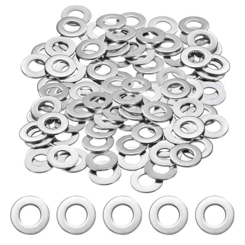 乐天商城 - M METERXITY 100パック3/8"平ワッシャー 7/8" OD 304ステンレススチールワッシャー ボルト ネジ ナット用 自動車/機械/家具用 平メタルワッシャー[シルバー]