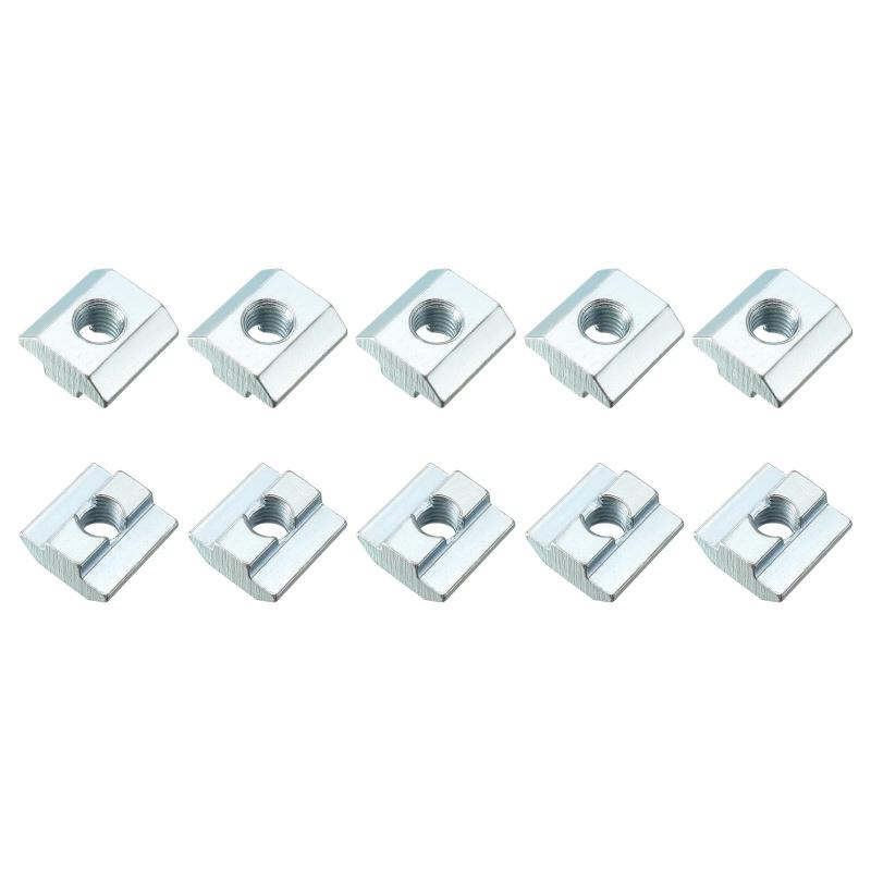 METALLIXITY スライド式Tナット M8スレッド 10個入り 炭素鋼 T溝ナット 締結具 4040シリーズアルミニウム押出形材用