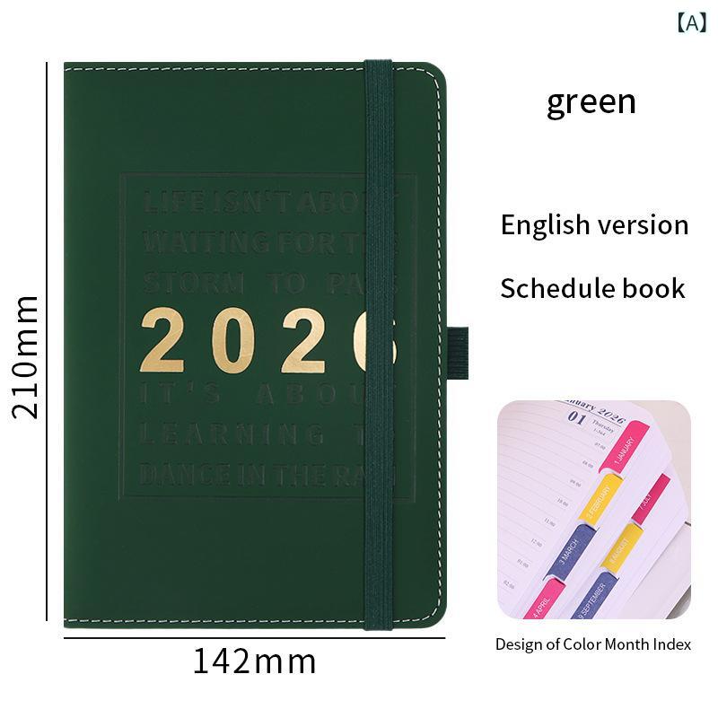 2026 年版 英語 版 スケジュール 帳 A 5 ノート ハードカバー 手帳 年間 カレンダー 効率 化 マニュアル（ 越境 専用）