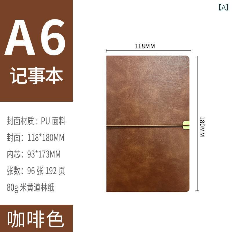 A 6 ルーズリーフ レザー ノート 卸売 ロゴ 入り ノート バンド 付き メモ 帳 ビジネス 事務 用品 日 記帳 在庫 あり
