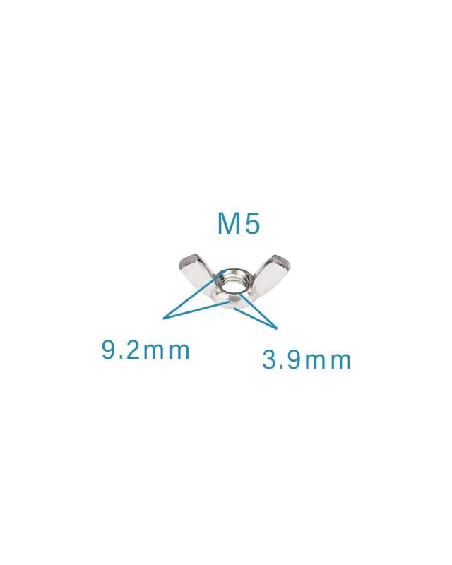 M5 ウィングナット - 【IMSCREWS】 304ステンレススチールウィングナット - ホームメンテナンスとプロフェッショナルエンジニアリングのための耐久性のあるハードウェア 100個パック