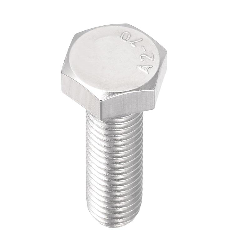 Rakuten - DTGN M12x40mm(DxL) フルスレッド 六角ボルト - 1パック - 家具に適しています - 304ステンレススチール 六角ヘッドキャップボルト スクリュー - シルバートーン