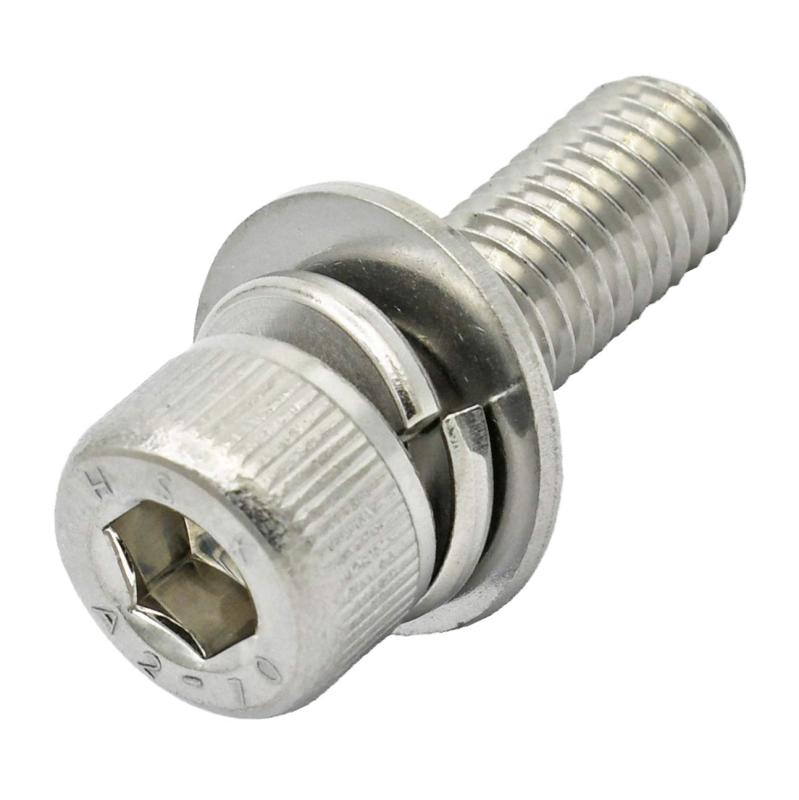 樂天商城 - オノカツ ステンレス 座金組込み 六角穴付ボルト M12x25 8本入 (ASSY TYPE:P=3) 【国産】132-00-M12x25